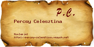 Percsy Celesztina névjegykártya